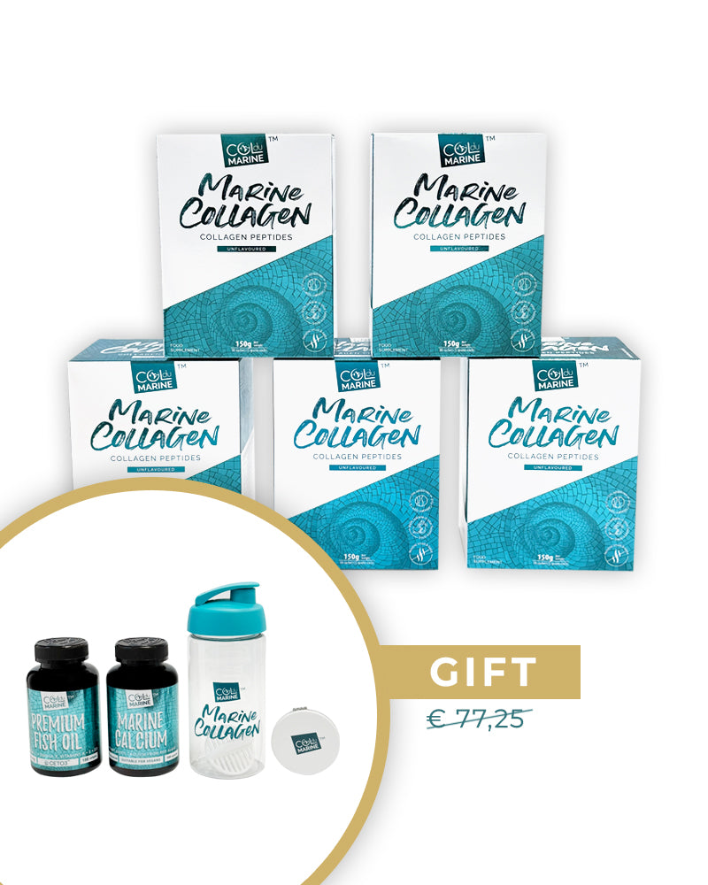 Col Du Marine™ jūras kolagēns – 5 mēn. kurss + DĀVANA: Premium zivju eļļa, Jūras kalcijs, ūdens pudele un spogulis